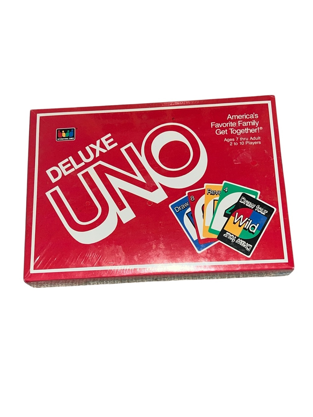 UNO DELUXE EDITION Vintage 1986 Boxed Card Game Set Cards & Score Pad & Tray